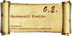Oszkocsil Evelin névjegykártya